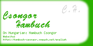 csongor hambuch business card
